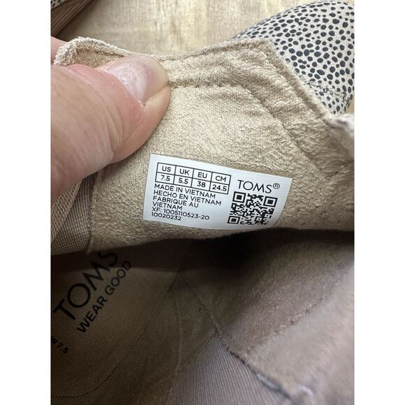 Tom’s Wood Wedge Bootie Suede Dot Pull On 7.5 M - Picture 6 of 6